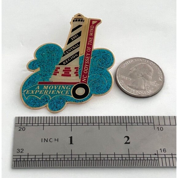 Vintage Odyssey of the Mind Lighthouse North Carolina Pin - Picture 2 of 3